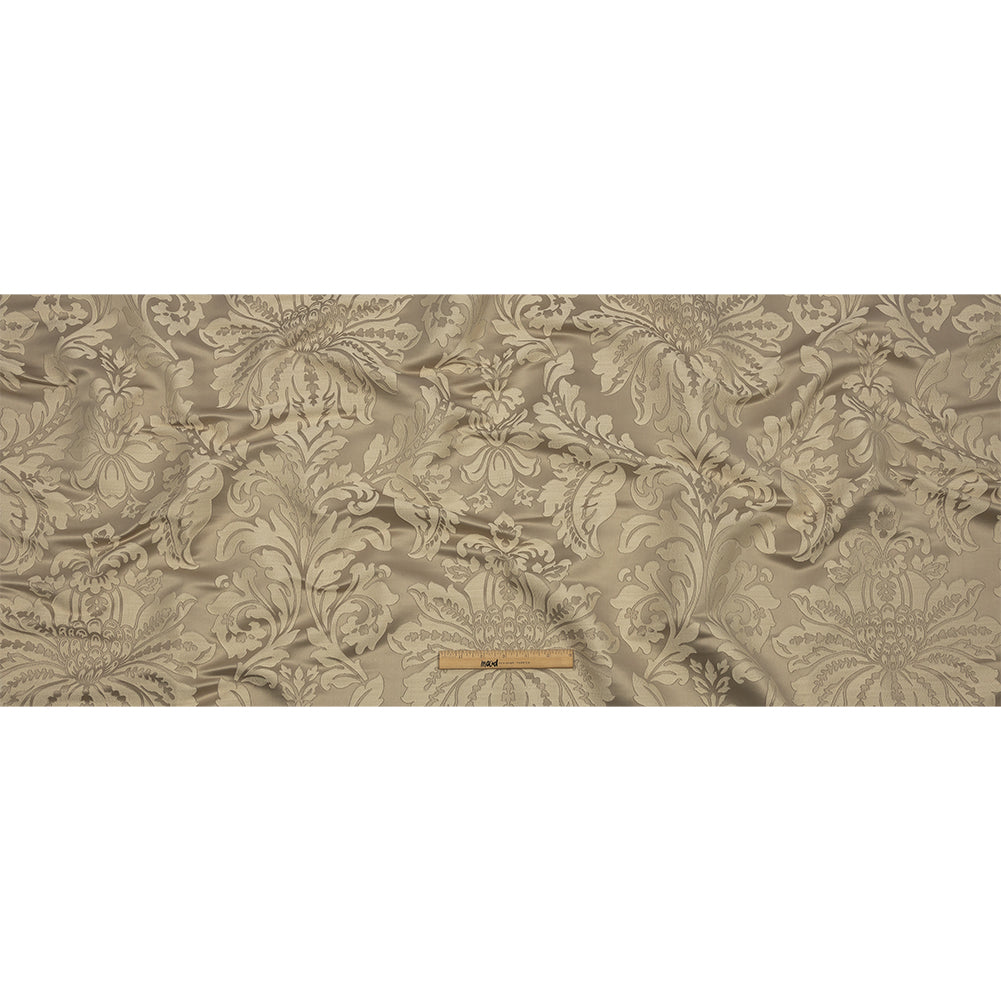 Drapery Jacquard - Champagne Leafy Damask - British Imported