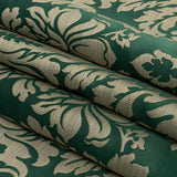 Drapery Jacquard - Emerald Leafy Damask - British Imported