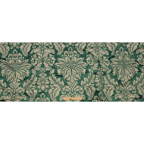 Drapery Jacquard - Emerald Leafy Damask - British Imported