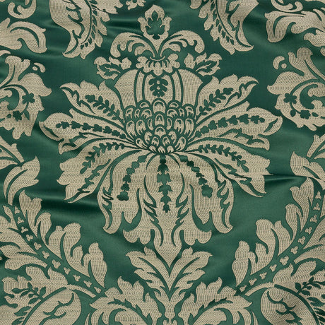 Drapery Jacquard - Emerald Leafy Damask - British Imported