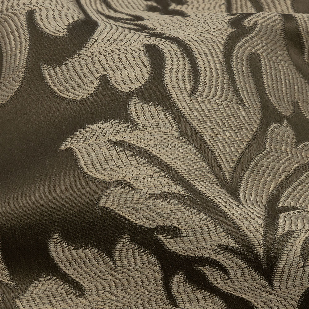 Drapery Jacquard - Fawn Leafy Damask - British Imported