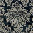 Drapery Jacquard - Ink Leafy Damask - British Imported