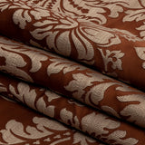 Drapery Jacquard - Rust Leafy Damask - British Imported
