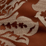Drapery Jacquard - Rust Leafy Damask - British Imported