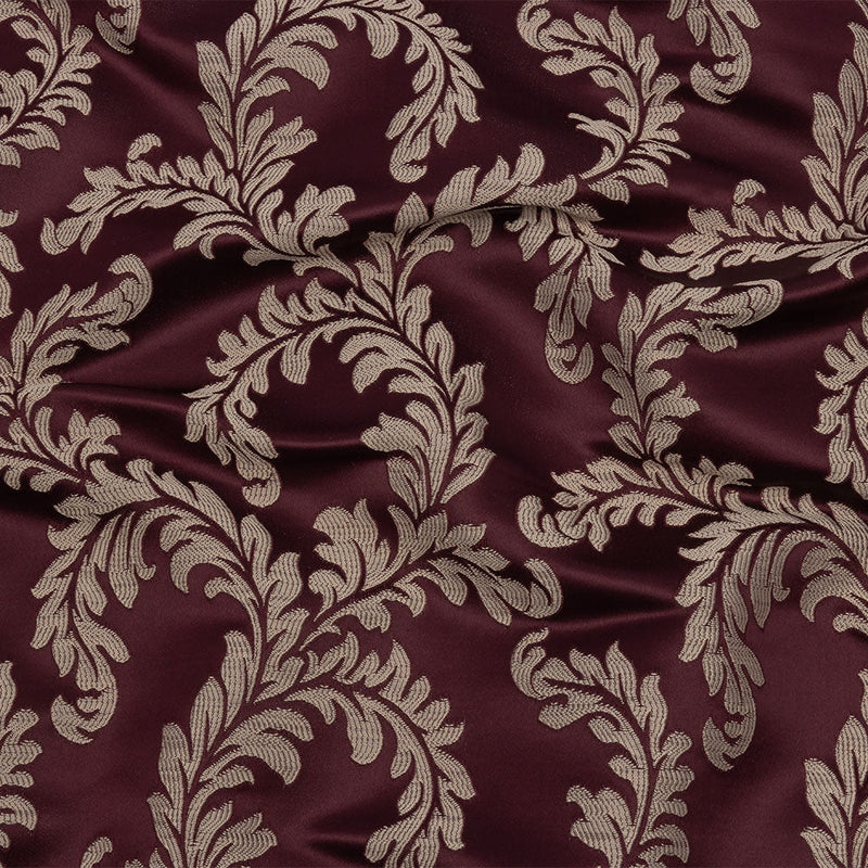 Drapery Jacquard - Berry Elegant Ferns - British Imported