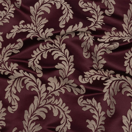 Drapery Jacquard - Berry Elegant Ferns - British Imported