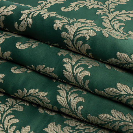 Drapery Jacquard - Emerald Elegant Ferns - British Imported