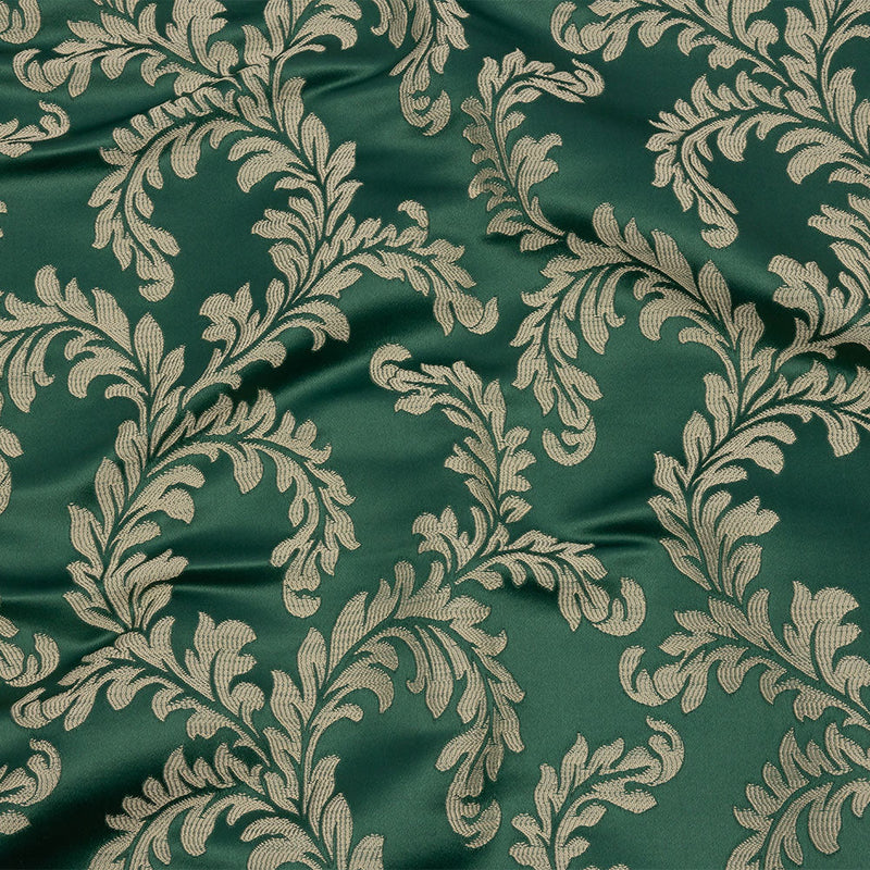 Drapery Jacquard - Emerald Elegant Ferns - British Imported