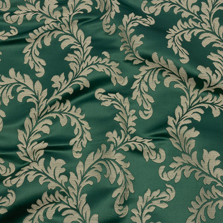 Drapery Jacquard - Emerald Elegant Ferns - British Imported