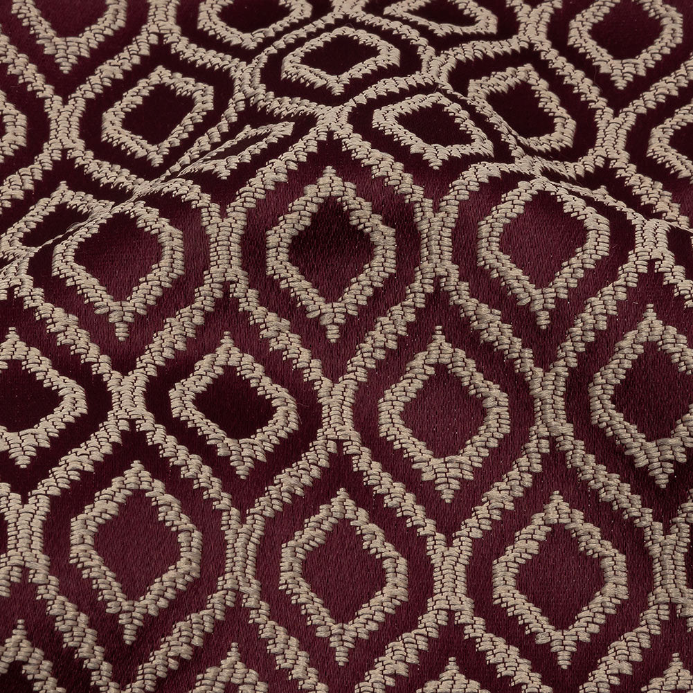 Drapery Jacquard - Berry Simple Ogees - British Imported