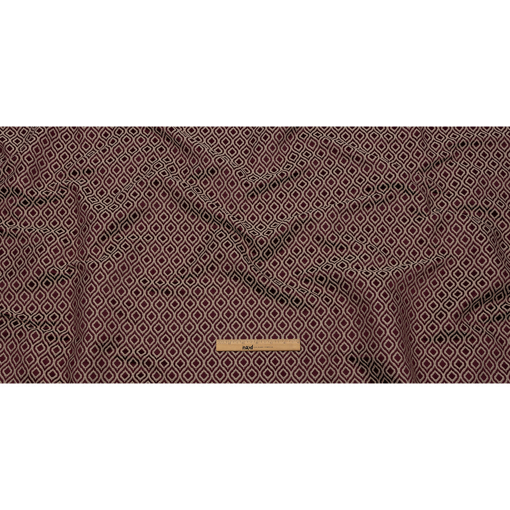 Drapery Jacquard - Berry Simple Ogees - British Imported