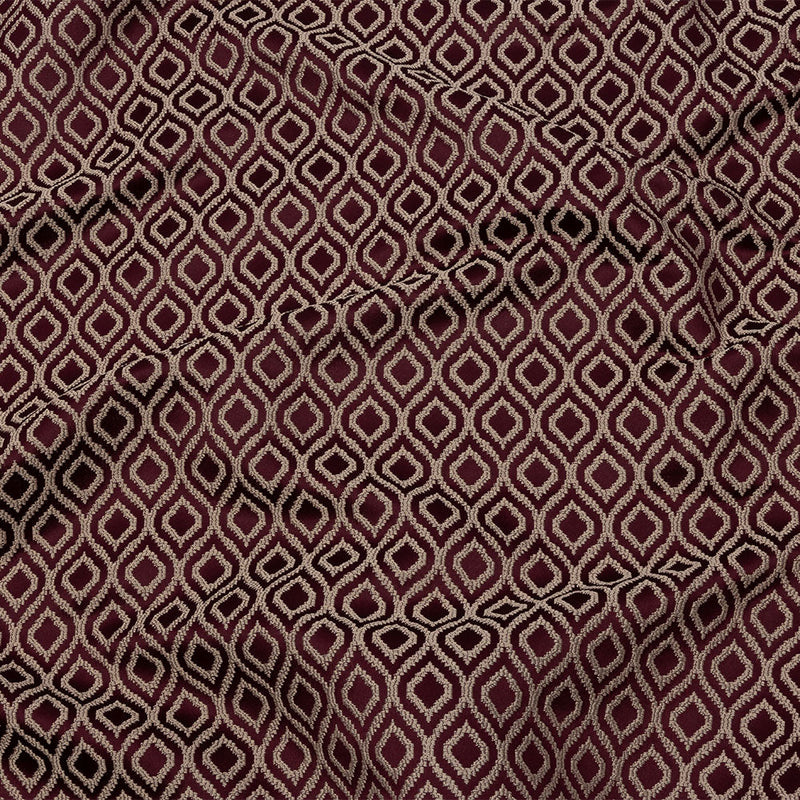 Drapery Jacquard - Berry Simple Ogees - British Imported