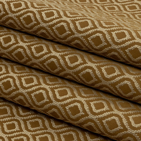 Drapery Jacquard - Bronze Simple Ogees - British Imported