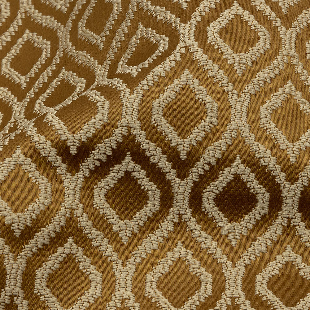 Drapery Jacquard - Bronze Simple Ogees - British Imported