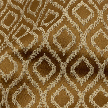 Drapery Jacquard - Bronze Simple Ogees - British Imported