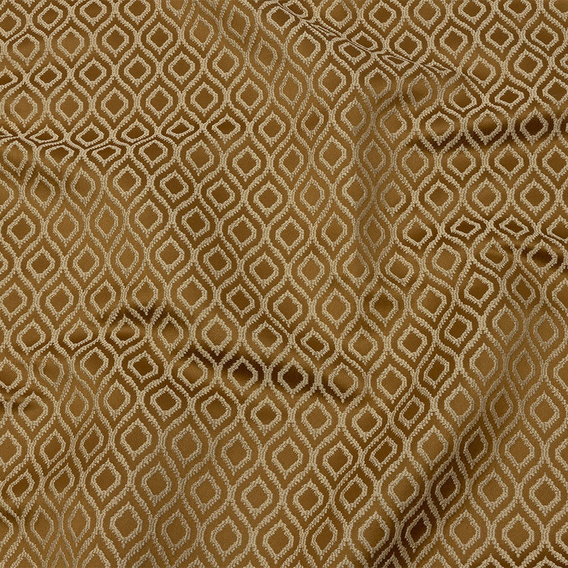 Drapery Jacquard - Bronze Simple Ogees - British Imported