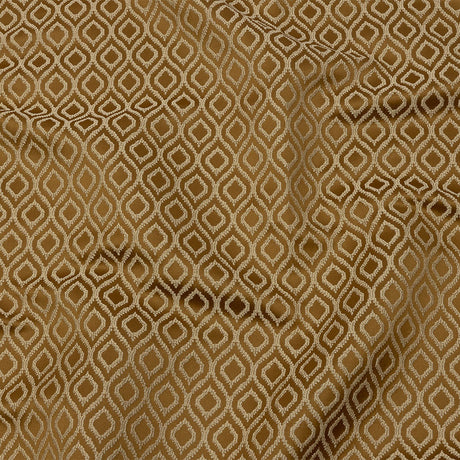 Drapery Jacquard - Bronze Simple Ogees - British Imported