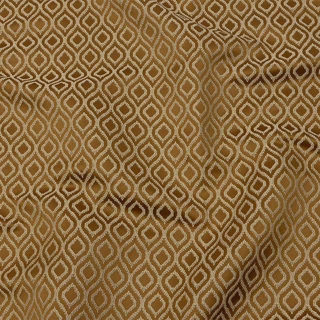 Drapery Jacquard - Bronze Simple Ogees - British Imported