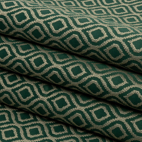 Drapery Jacquard - Emerald Simple Ogees - British Imported