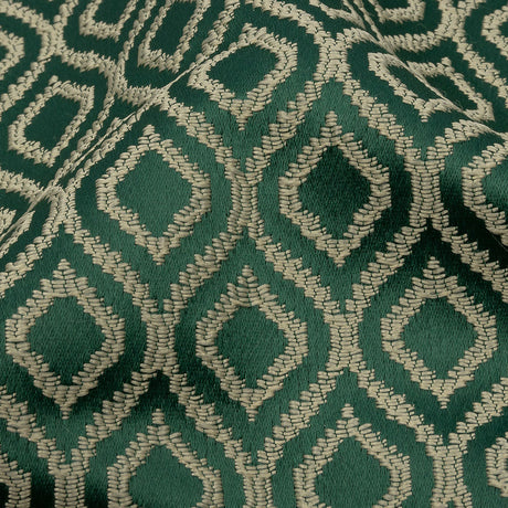 Drapery Jacquard - Emerald Simple Ogees - British Imported