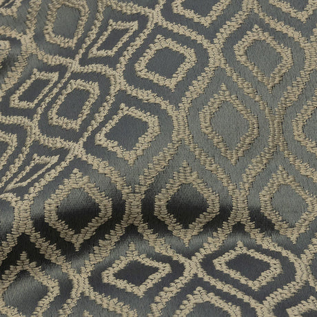 Drapery Jacquard - Graphite Simple Ogees - British Imported