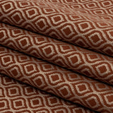 Drapery Jacquard - Rust Simple Ogees - British Imported