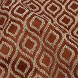 Drapery Jacquard - Rust Simple Ogees - British Imported