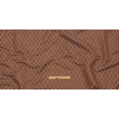 Drapery Jacquard - Rust Simple Ogees - British Imported