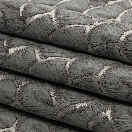 Drapery Jacquard - Grey Fan Scales - British Imported