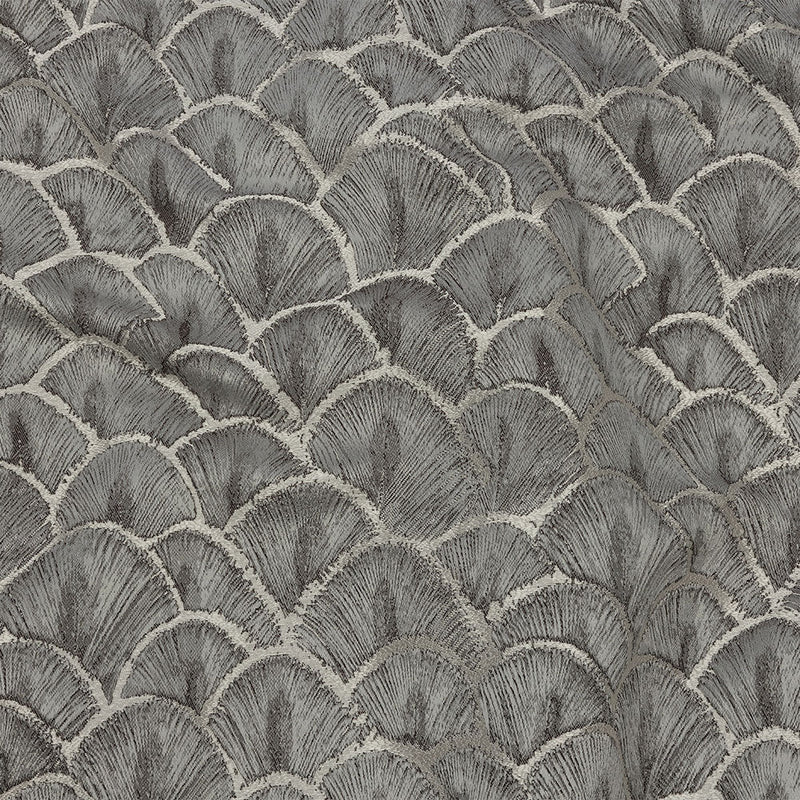 Drapery Jacquard - Grey Fan Scales - British Imported
