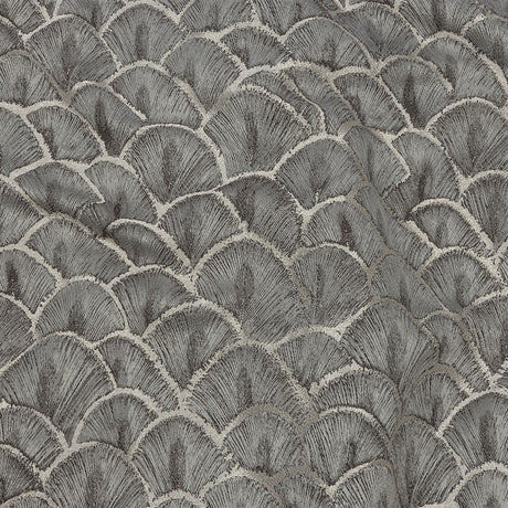 Drapery Jacquard - Grey Fan Scales - British Imported