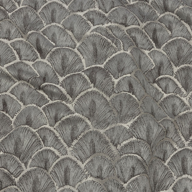Drapery Jacquard - Grey Fan Scales - British Imported