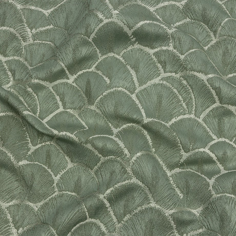 Drapery Jacquard - Jade Fan Scales - British Imported