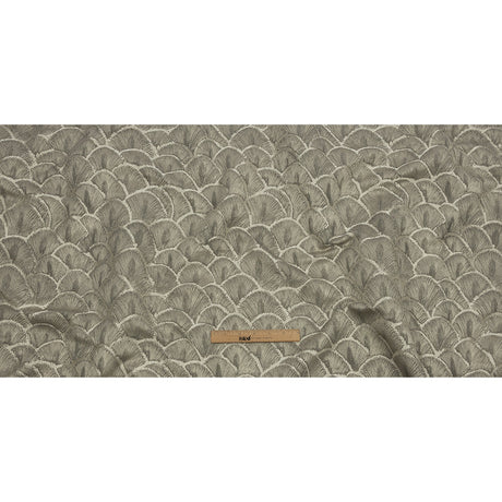 Drapery Jacquard - Pewter Fan Scales - British Imported
