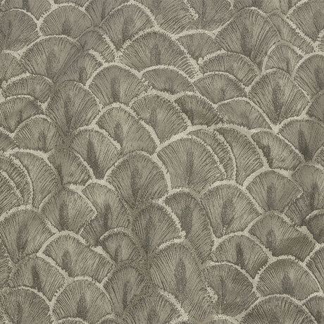 Drapery Jacquard - Pewter Fan Scales - British Imported