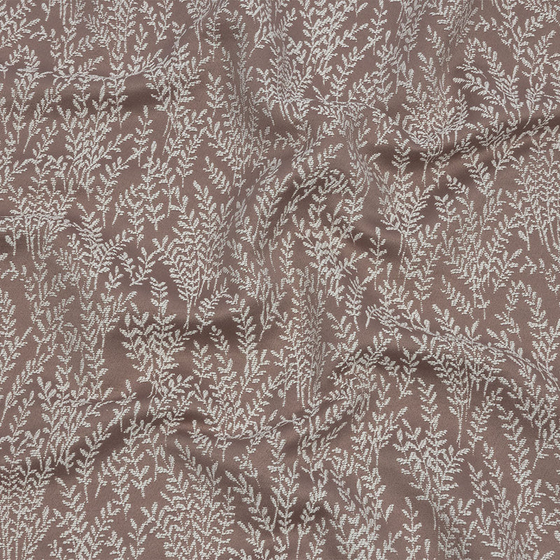 Drapery Jacquard - Mauve Little Leaves - British Imported