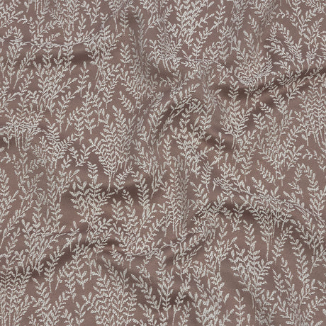 Drapery Jacquard - Mauve Little Leaves - British Imported
