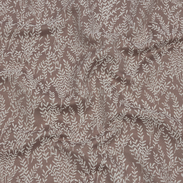 Drapery Jacquard - Mauve Little Leaves - British Imported