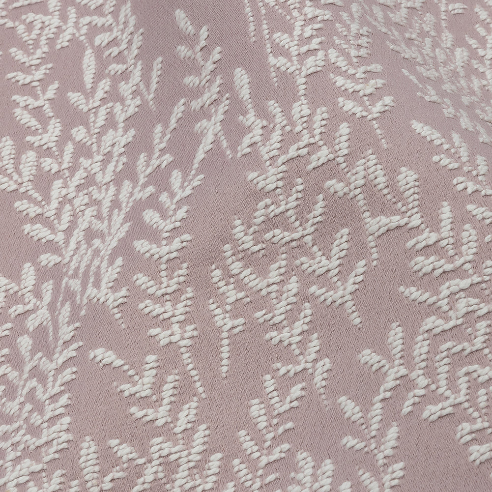 Drapery Jacquard - Orchid Little Leaves - British Imported