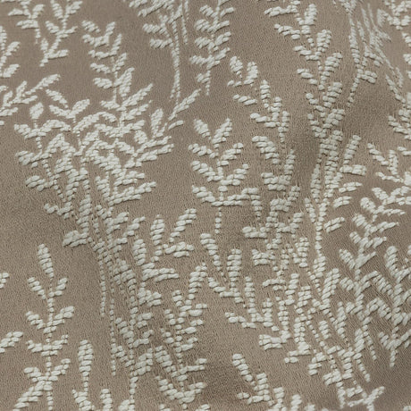 Drapery Jacquard - Putty Little Leaves - British Imported