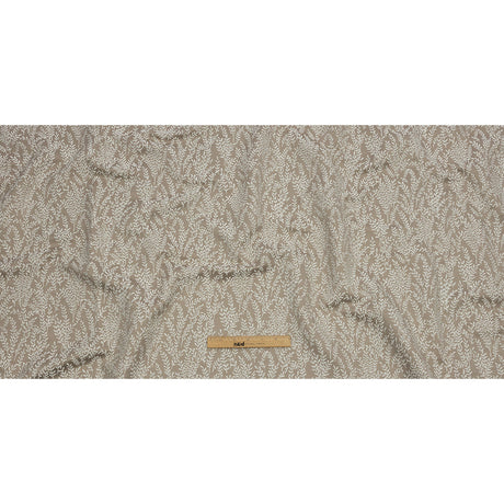 Drapery Jacquard - Putty Little Leaves - British Imported