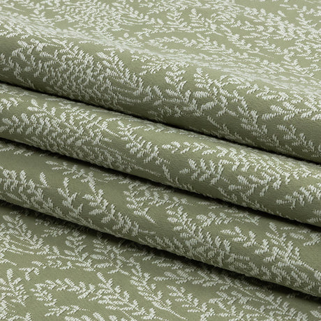 Drapery Jacquard - Sage Little Leaves - British Imported