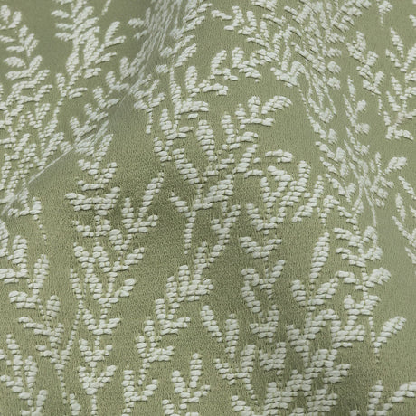 Drapery Jacquard - Sage Little Leaves - British Imported