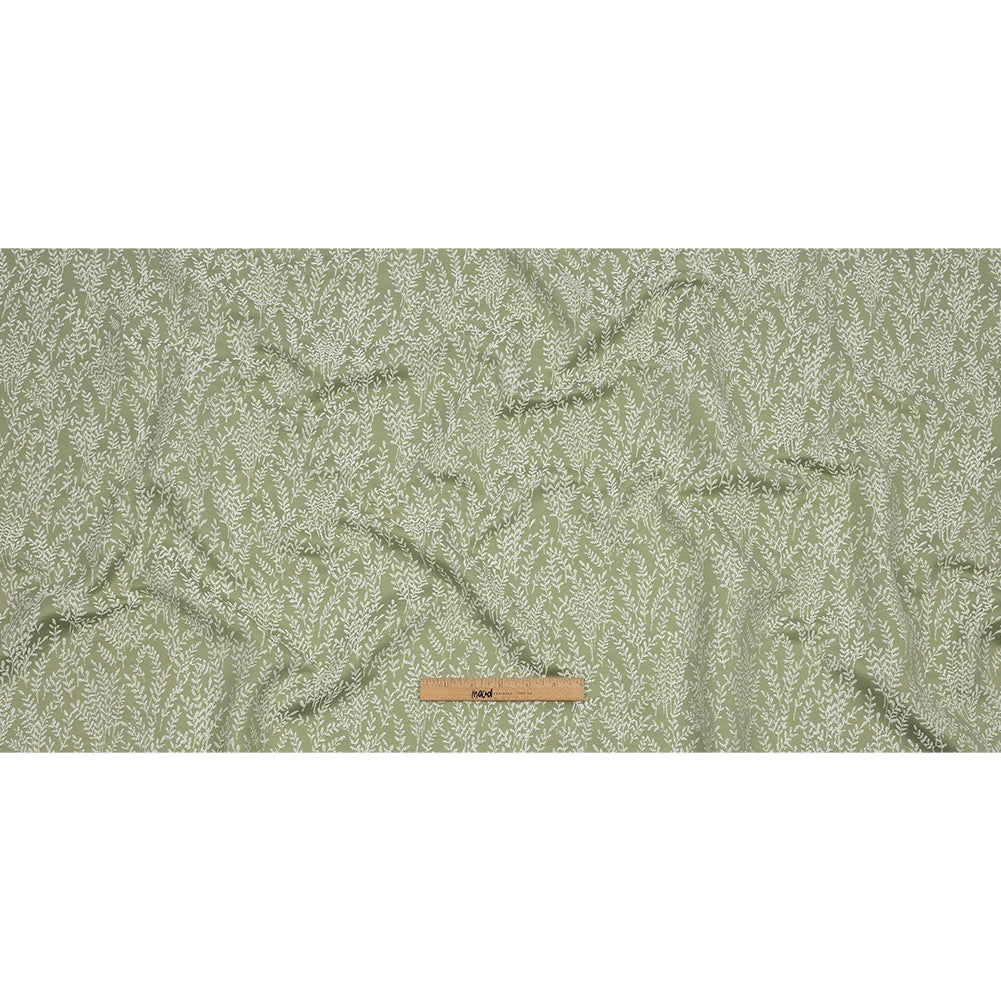 Drapery Jacquard - Sage Little Leaves - British Imported