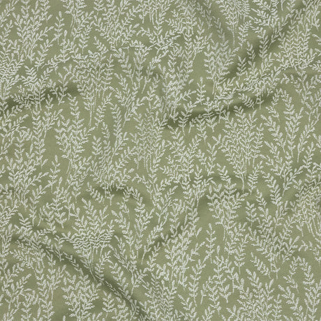 Drapery Jacquard - Sage Little Leaves - British Imported