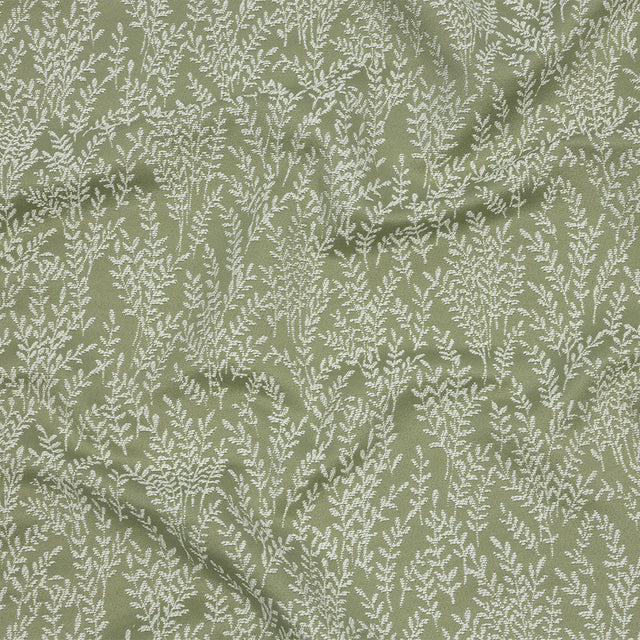 Drapery Jacquard - Sage Little Leaves - British Imported