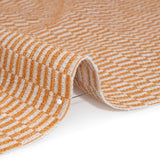Textured Polyester and Cotton Woven - Tangerine Rectangle Checks - British Imported