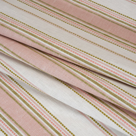 Cotton and Recycled Polyester Woven - Blush Tactile Stripes - British Imported