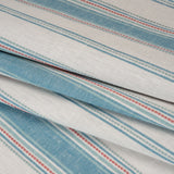 Cotton and Recycled Polyester Woven - Denim Tactile Stripes - British Imported