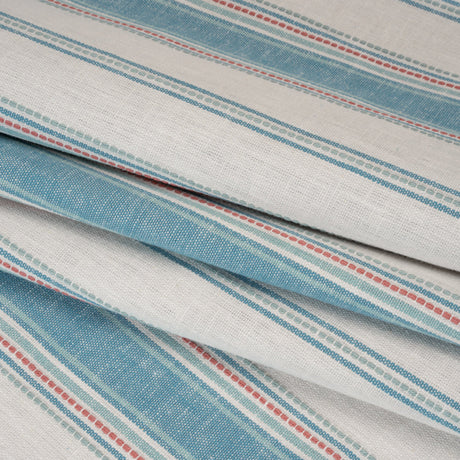Cotton and Recycled Polyester Woven - Denim Tactile Stripes - British Imported